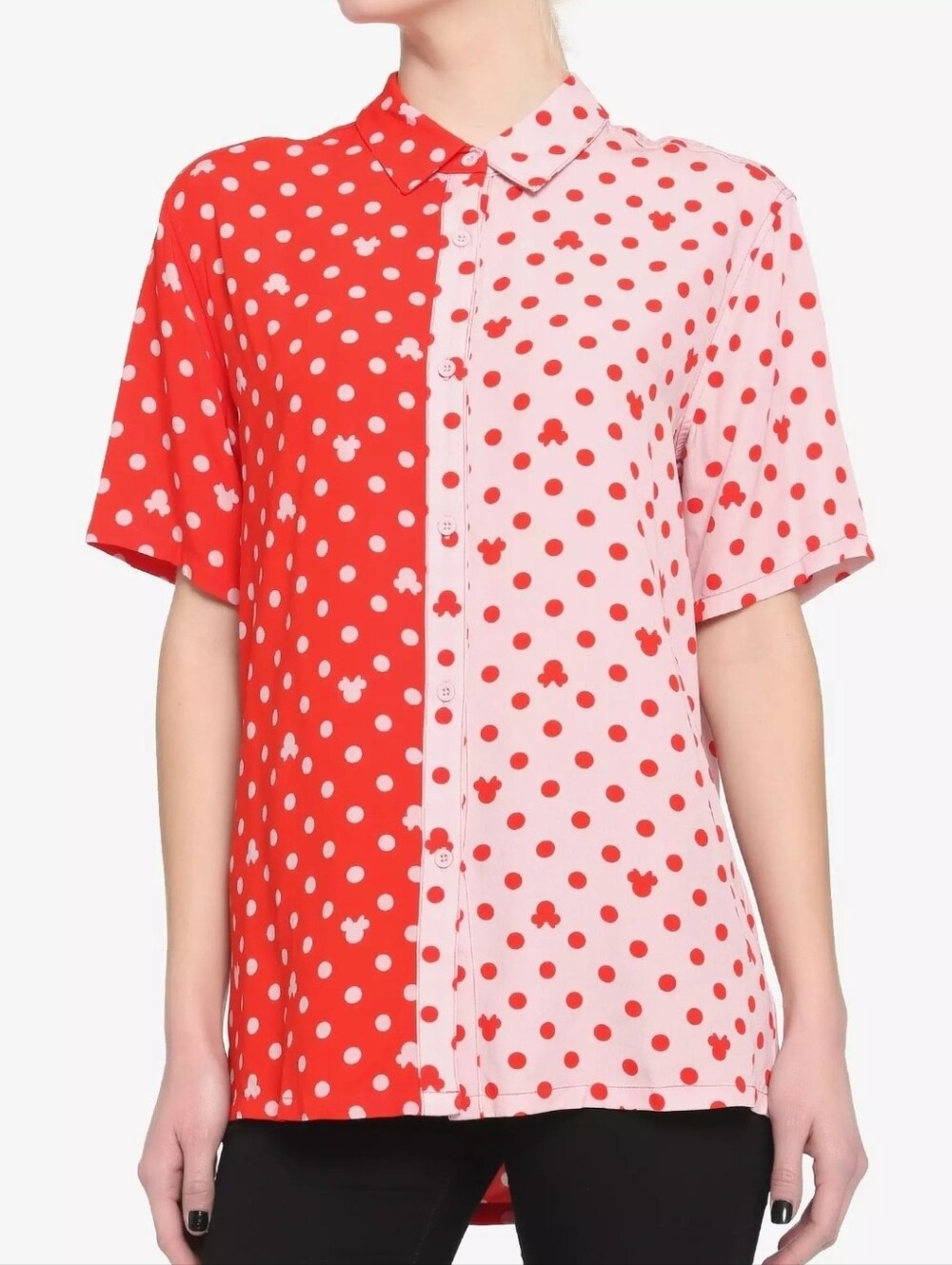 Disney Her Universe Minnie Mouse Polka Dot Button-Up Shirt